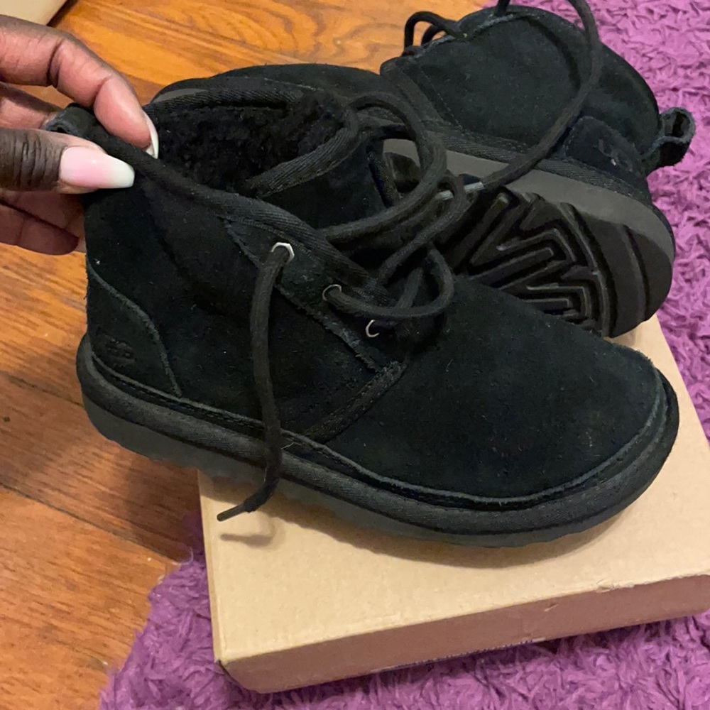 Kids black Ugg’s shoes